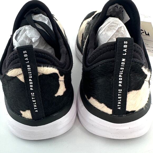 APL Women's Deep Brown White Cow Iconic Phantom Sneakers Size 6.5 - Picture 7 of 9